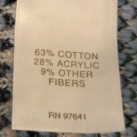 J Jill Plaid Crew Neck Oversized Sweater Cotton Relaxed Fit - sz L Petite - Picture 5 of 6